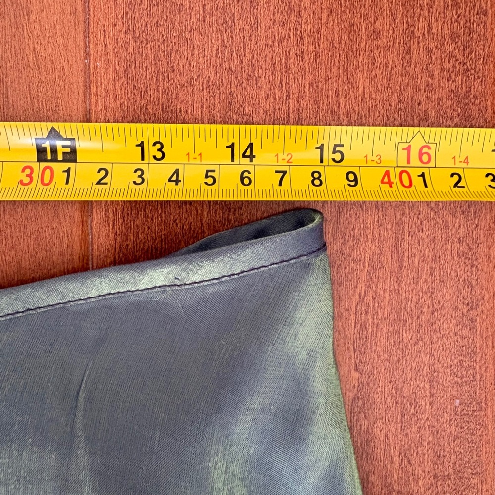 Vintage 90s Y2K Iridescent Dual-Tone Maxi Skirt Womens L Green/Purple USA Grunge - Picture 10 of 11